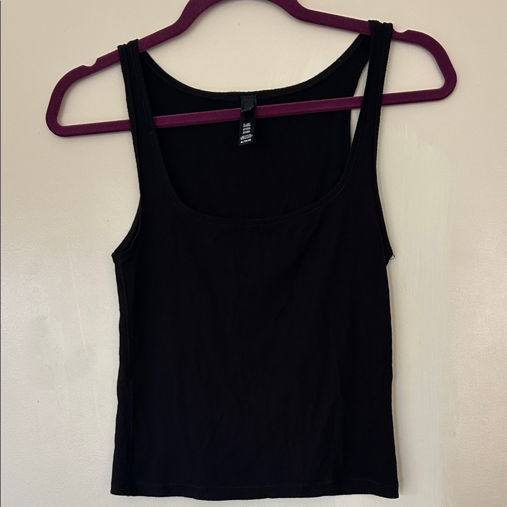 Skims Black Ribbed Tank Top - Picture 3 of 6
